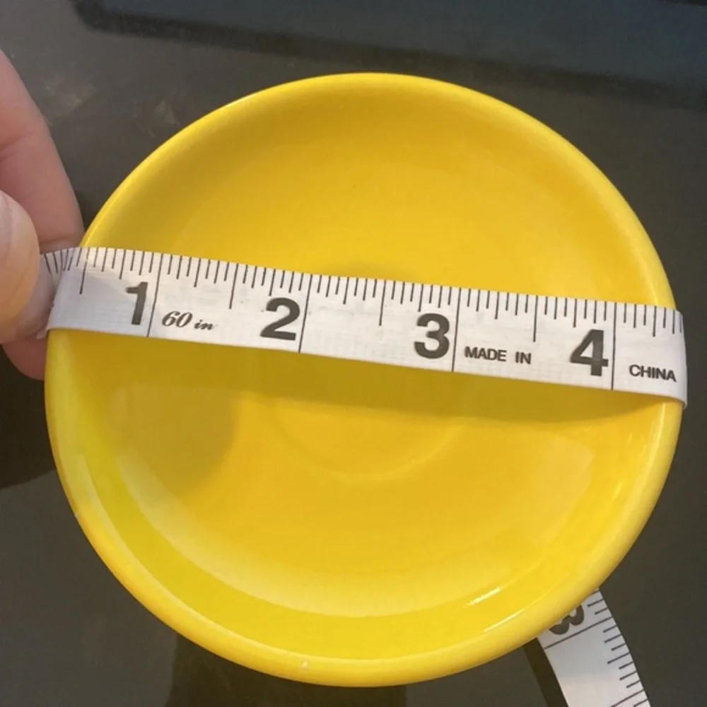 Pier 1 Imports Yellow Stoneware Espresso Cup & Saucer Set